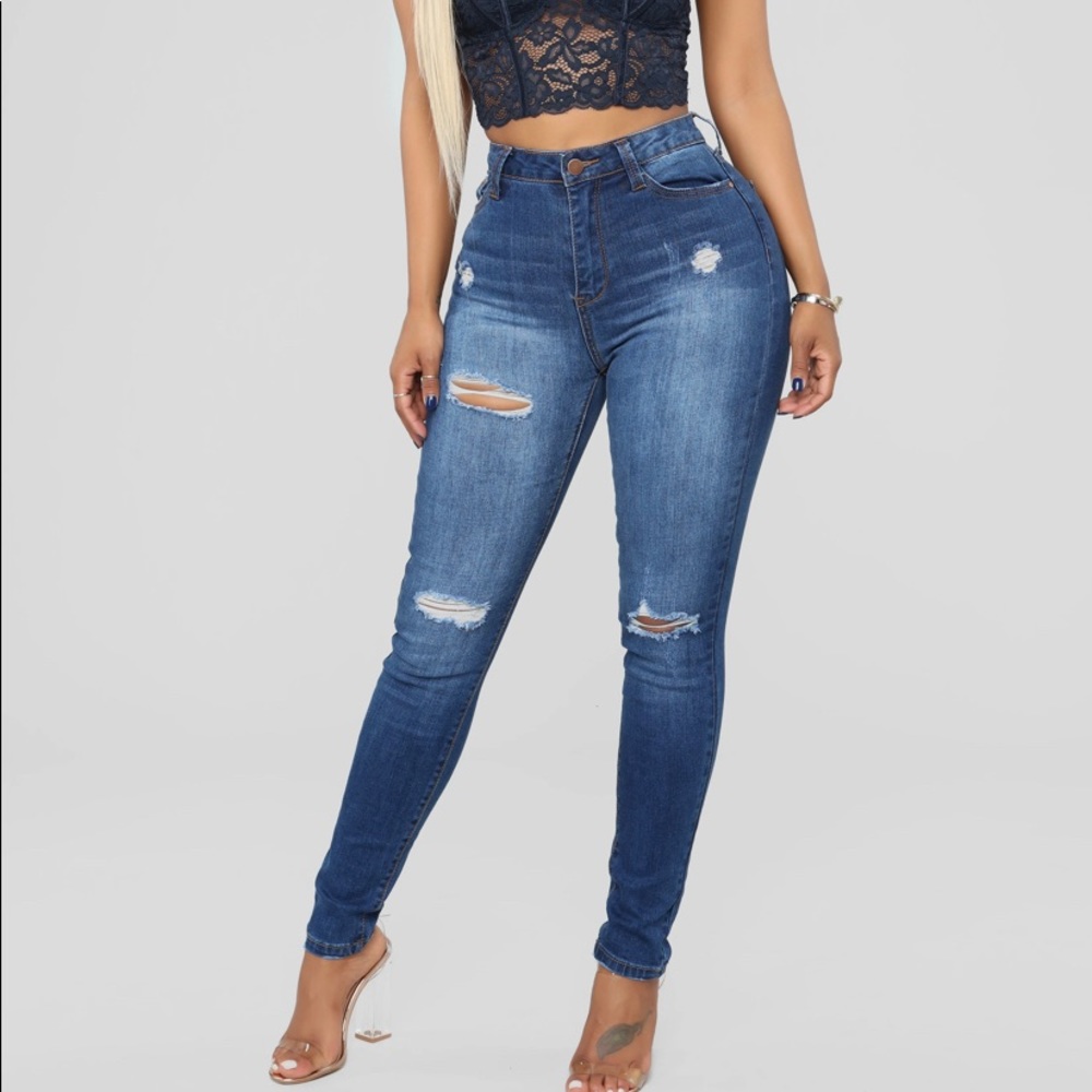 NWT high rise jeans.